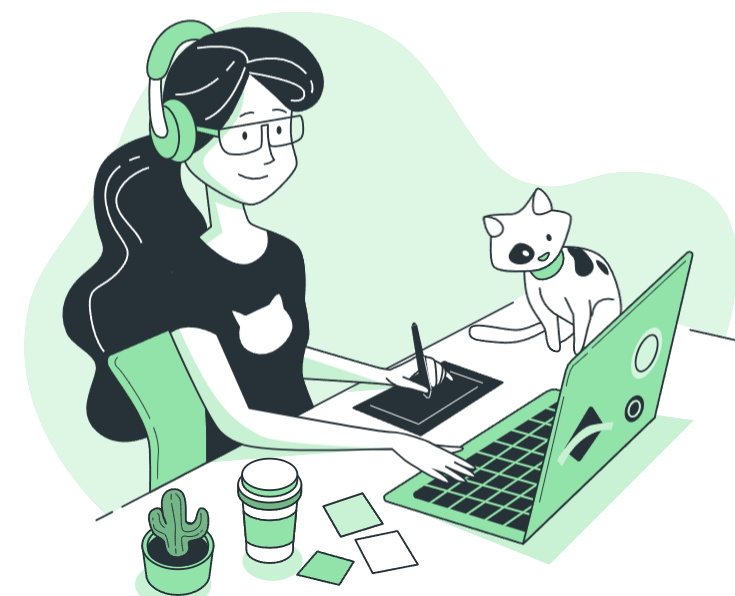 Designer working illustration