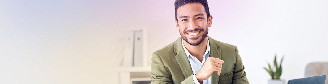 Businessperson smiling
